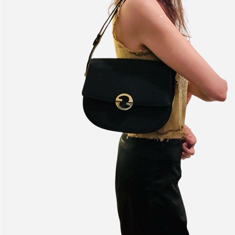 Gucci Black Shoulder Bag with Gold Hardware